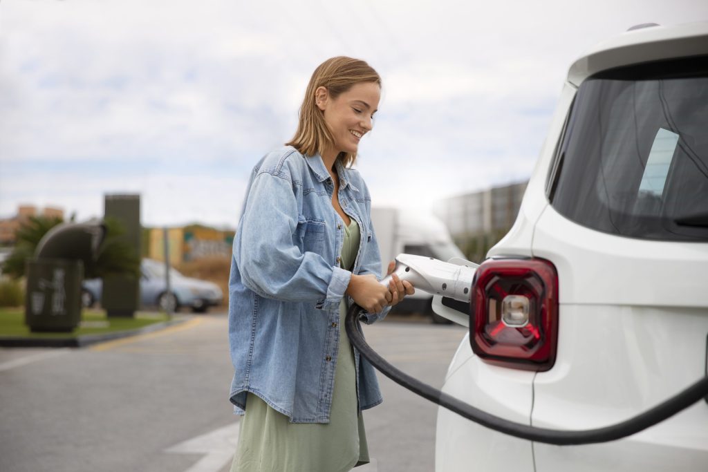 close up electric car charging 7