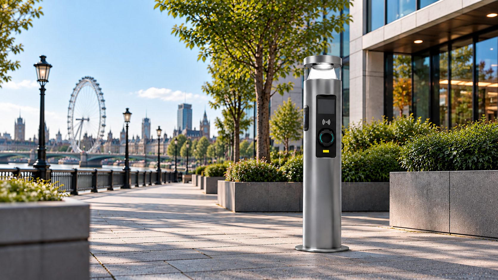 Riverside EV Charger by the London Eye